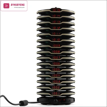 

Paging System for Restaurant 15 pcs Buzzers FM Long Range Custom Logo Waiter Service Caller System Restaurant Pagers System