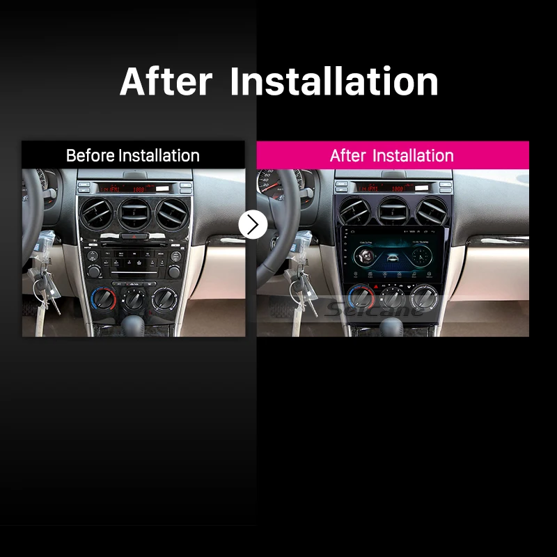 Seicane 9 pulgadas Android 81 navegación GPS para coche viejo Mazda 6 2004-2010 2011 2012 2013 2014