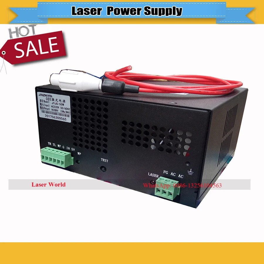 

JIN ZHI YIN 50W CO2 Laser Power Supply for CO2 Laser Engraving Cutting Machine high quality