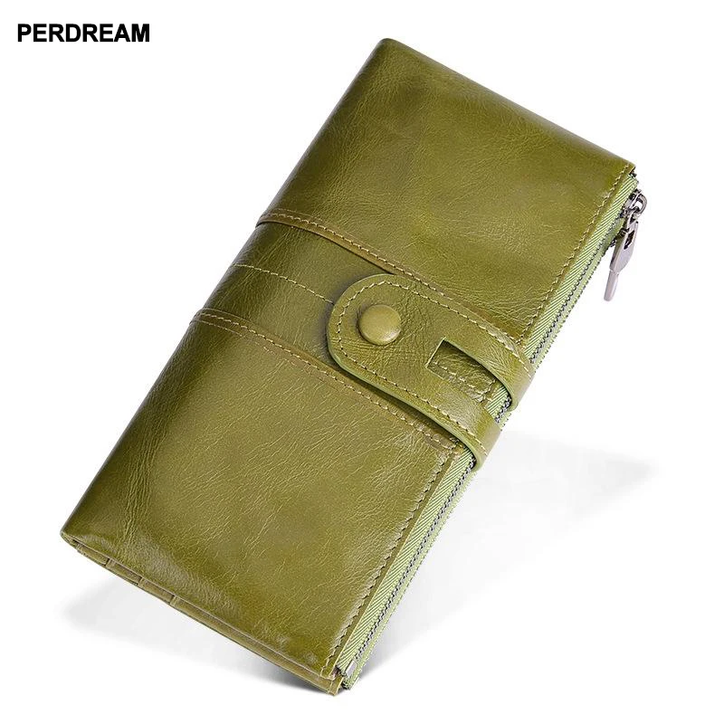 

New retro leather men's wallet fashion business hand bag leather coin purse double zipper long wallet