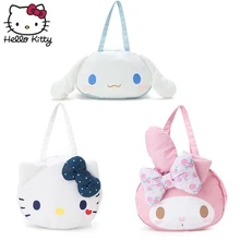 Kawaii hello kitty милая сумка для девочек ручные сумки модные женские на одно плечо для покупок большой 3D мультяшный плюшевый рюкзак детский подарок