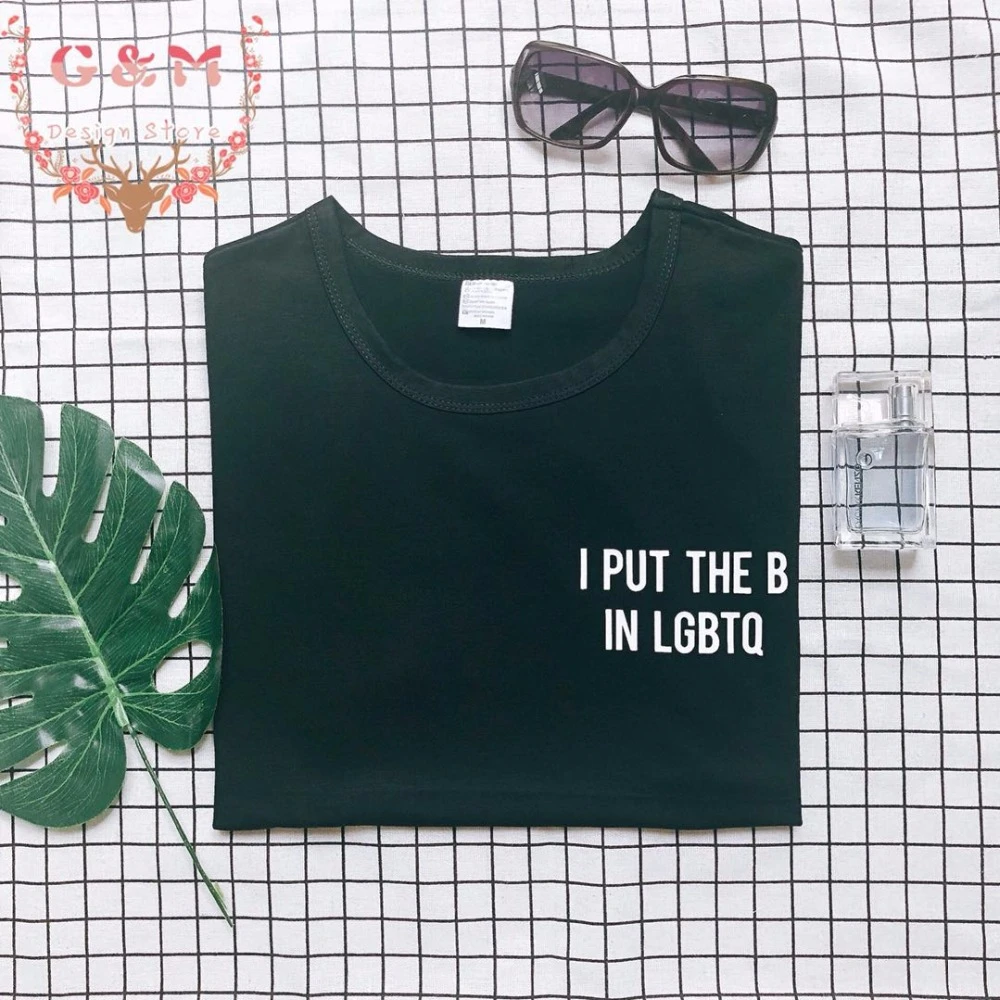 Tシャツ女性 Tシャツバイセクシャルプライドおかしいレタープリントシャツ Groot かわいいを置く B Lgbtq でヒップスター綿夏 Qutfits T Shirts Aliexpress