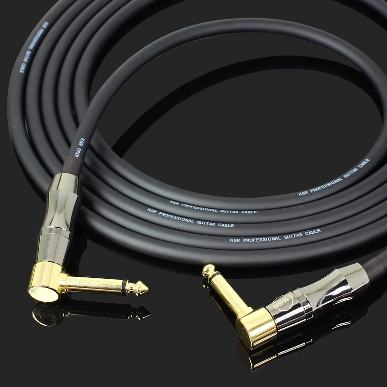 KGR 6 метров/20 футов кабель для электрогитары бас-музыкальный инструмент кабель 1/4 дюймов Прямой Угловой Штекер - Цвет: 10M RR