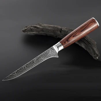 

5.5 "inch Japan Boning Chef knife Stainless Steel Imitate Damascus Pattern Kitchen Knife Utility Knife Vegetable Knives