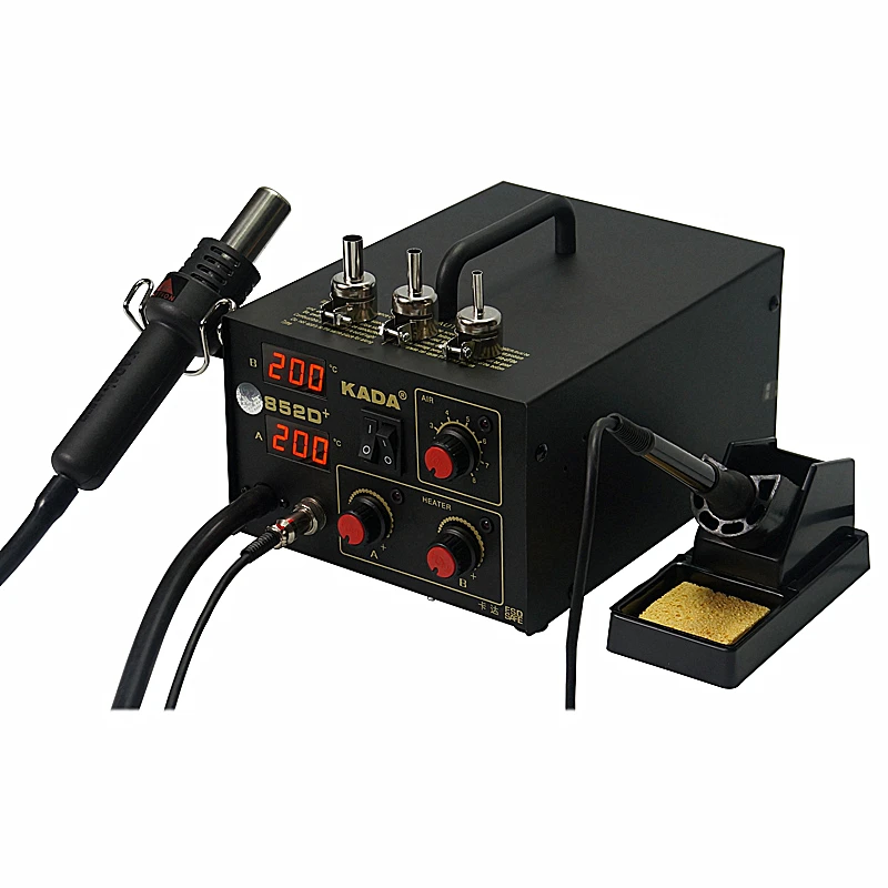 

KADA 852D+ BGA Soldering Station with Hot Air Gun and Solder Iron 2 in 1