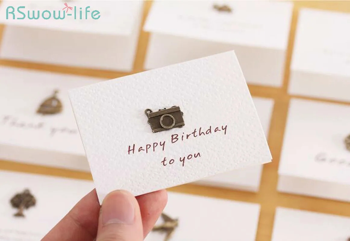 

Creative DIY Mini Greeting Card Hanging Greeting Card Universal Greeting Card with Envelope Festival Party Supplies