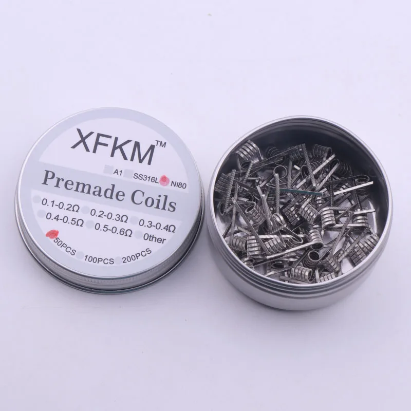 XFKM NI80 50/100 Hive clapton готовые провода смешанные скрученные Quad Tiger сопротивление
