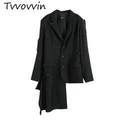 TVVOVVIN 2019 Новая летняя куртка с воротником, однобортная ассиметричная спортивная куртка для женщин, Ol, проектная куртка C069