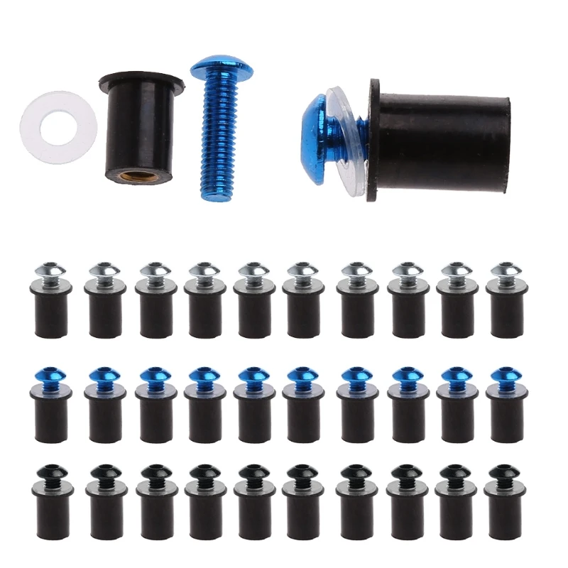 

1Set 10x Universal Windscreen Windshield Bolts Screw For Honda Suzuki Yamaha Kawasaki