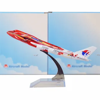 

The Malaysia Hibiscus Airlines Boeing 747, 16cm, Metal Airplane Models Child Birthday Gift Models Free Shipping