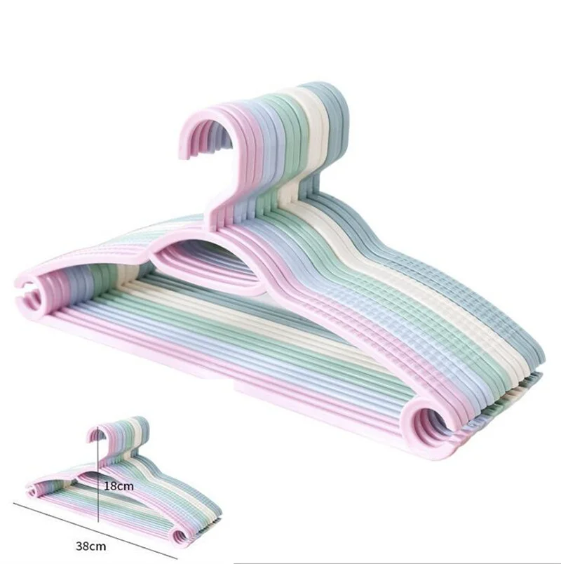 

Colorful 5pcs/Lot Portable Clothes Hanger Non-Slip Hook For Suit Coat Closet Garment Outdoor Drying Rack Plastic Clothing Hanger