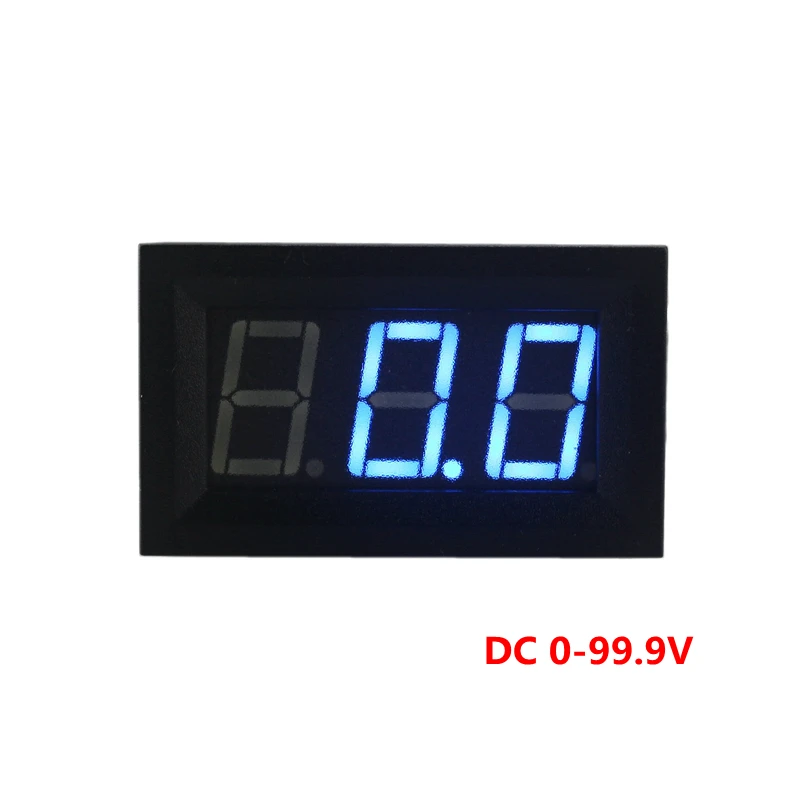 Высокая точность постоянного тока 100 в цифровой вольтметр Вольт Панель Guage DC 0-30 в источник питания 0,5" синий светодиодный дисплей
