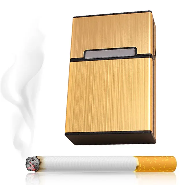 Chrismas Gift Aluminum Cigarette Cigar Tobacco Case Cigar Box Packet Holder Storage Case Box Fag Box Chrismas Gift Aluminum Cigarette Cigar Tobacco Case Cigar Box Packet Holder Storage Case Box Fag Box