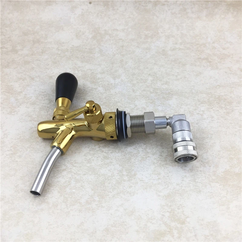 

Adjustable Beer Tap& Stainless Steel Liquid Ball Lock Home Brew Keg Tap Beverage Dispenser Polished Beer Faucet