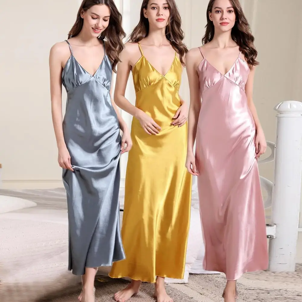 

Women's Sexy V-Neck Sexy Sling Pajamas Nightdress Lingerie Sleepwear