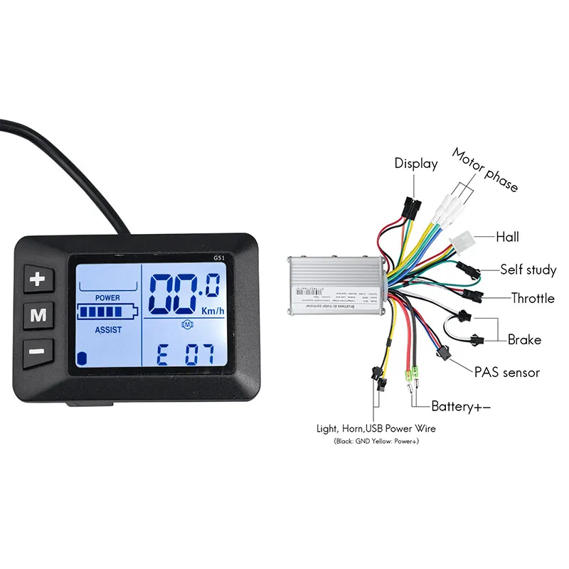 Clearance Electric Bike Controller 36V 250W350W Ebike Accessories 24v Controller Electric Scooter Accelerator With cut off power brake 4