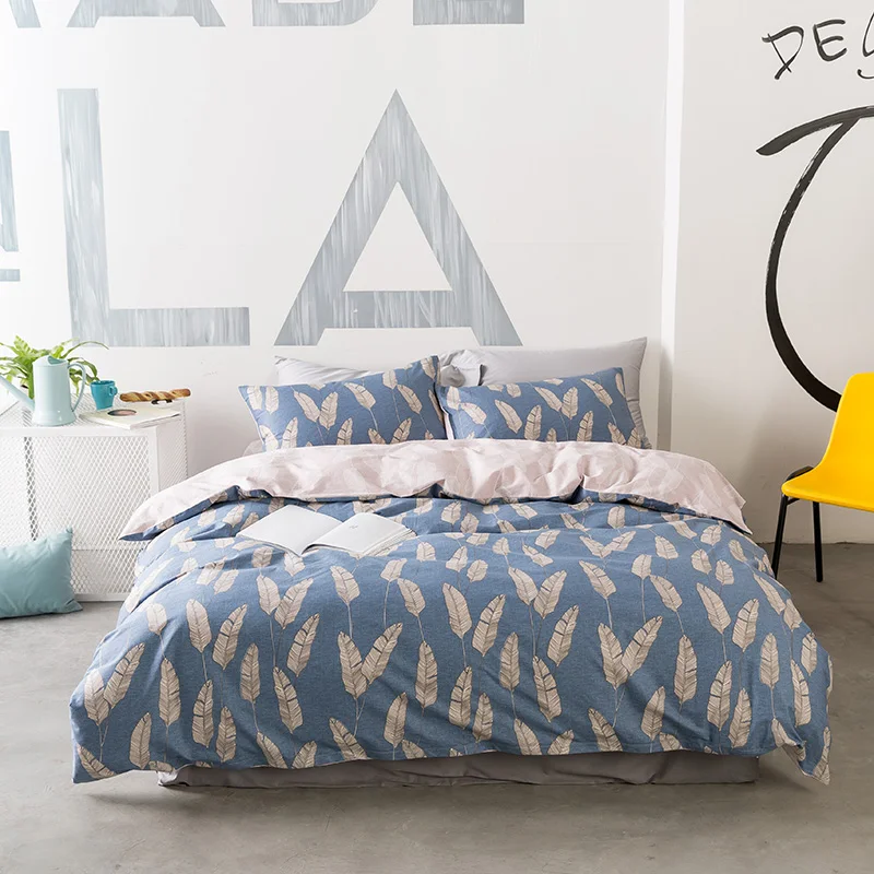 Waliicorners Cartoon 100% Cotton Bedding Set cute cat Duvet Cover Sets Soft Bed Linen Flat Bed Sheet Set Pillowcase 4PCS bed cover 19 HTB11KVPXQT85uJjSZFhq6APEVXaB