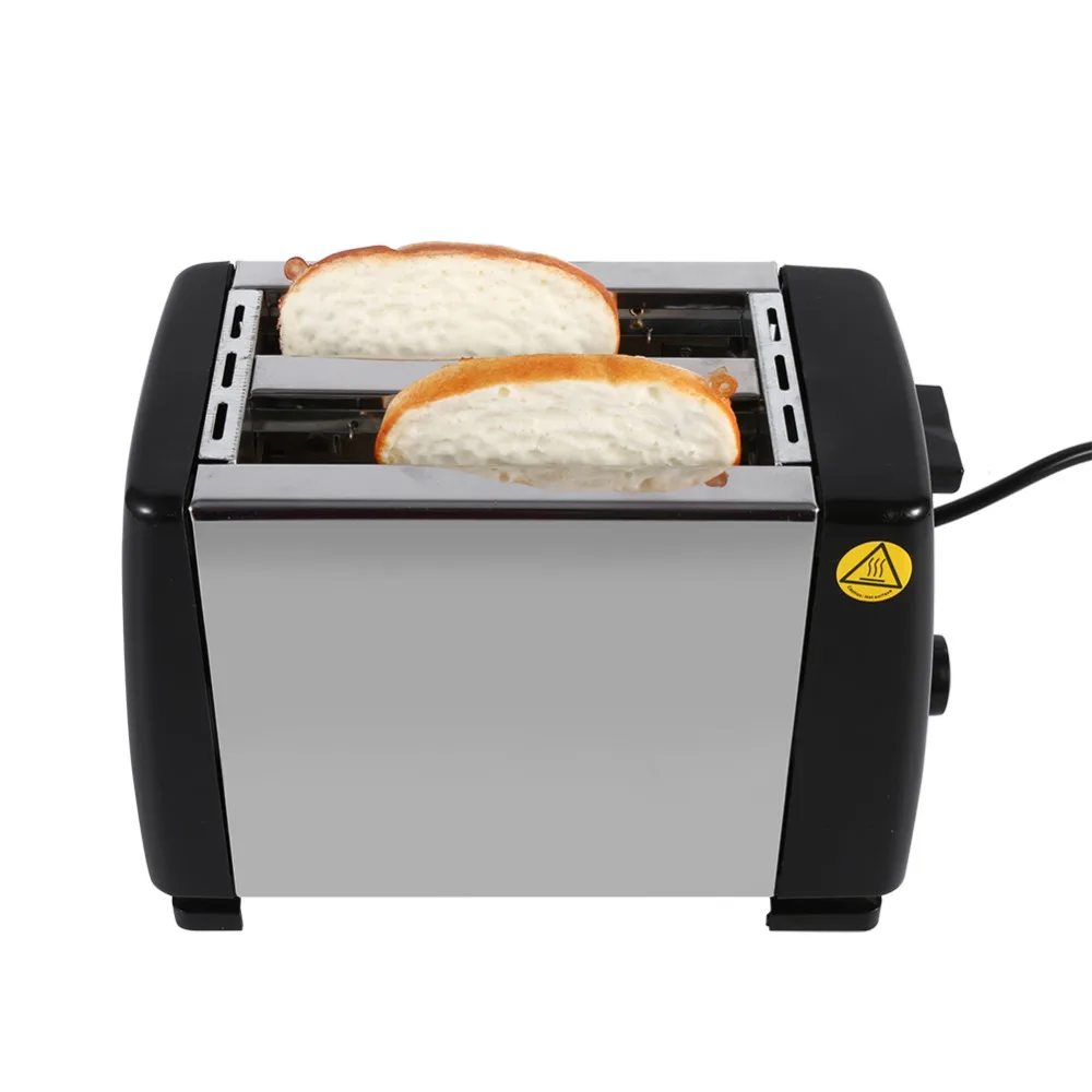 1 предмет тостер для завтрака 2-секционированный Тостер машина из нержавеющей стали 750 Вт Электрический тостер для завтрак хлеб печь