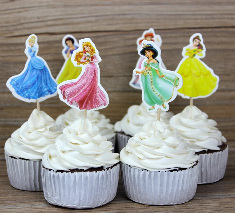 720 pcslot princess party theme cupcake toppers picks decoration for kids birthday party favors decoration supplies - Party Decoration Stores 720 pcslot princess party theme cupcake toppers picks decoration for kids birthday party favors decoration supplies - Party Decoration Stores