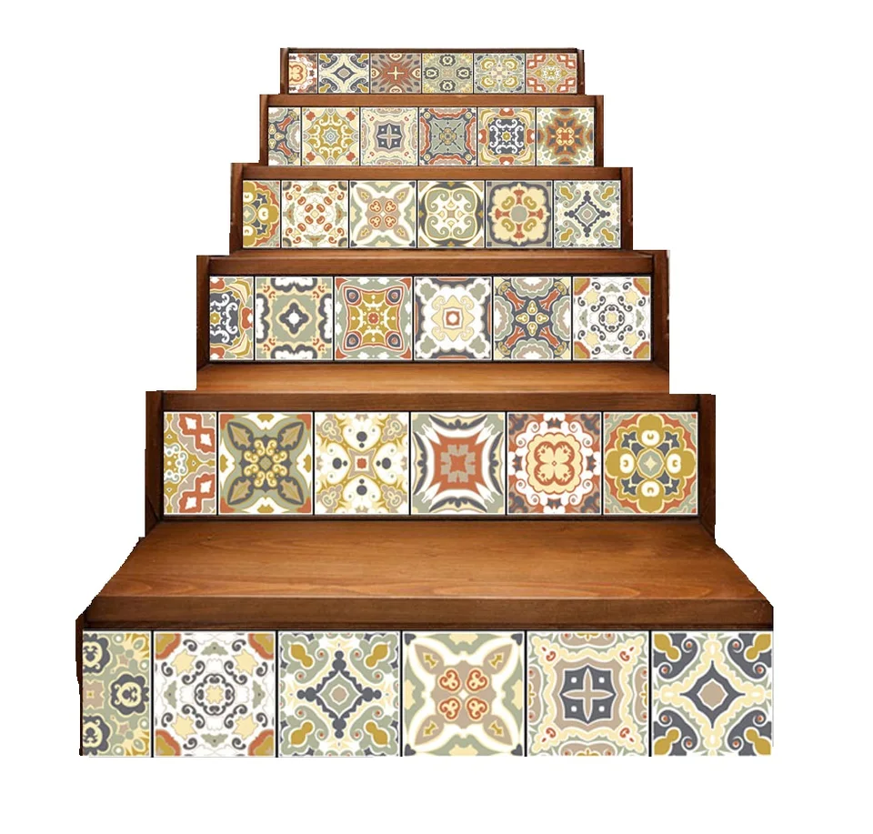 Pottery Steps Sticker Removable Stair Sticker Decoration Stair
