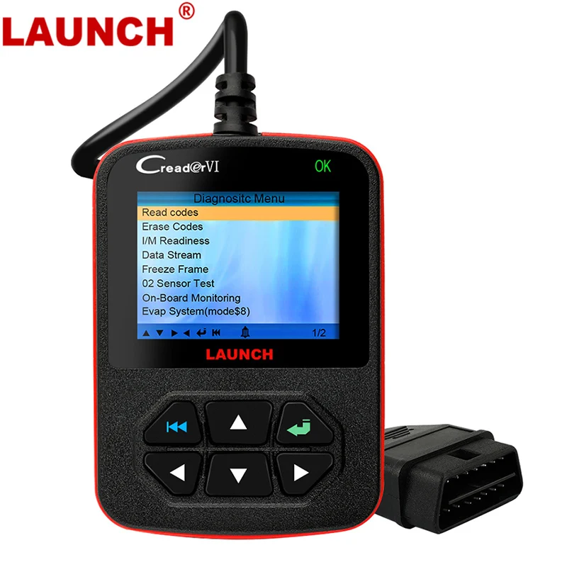 

Launch X431 Creader VI OBD2 Scanner Read Clear Fault Live Data Stream EVAP O2 Sensor ODB2 Car Diagnosis Tool Automotive Scanner