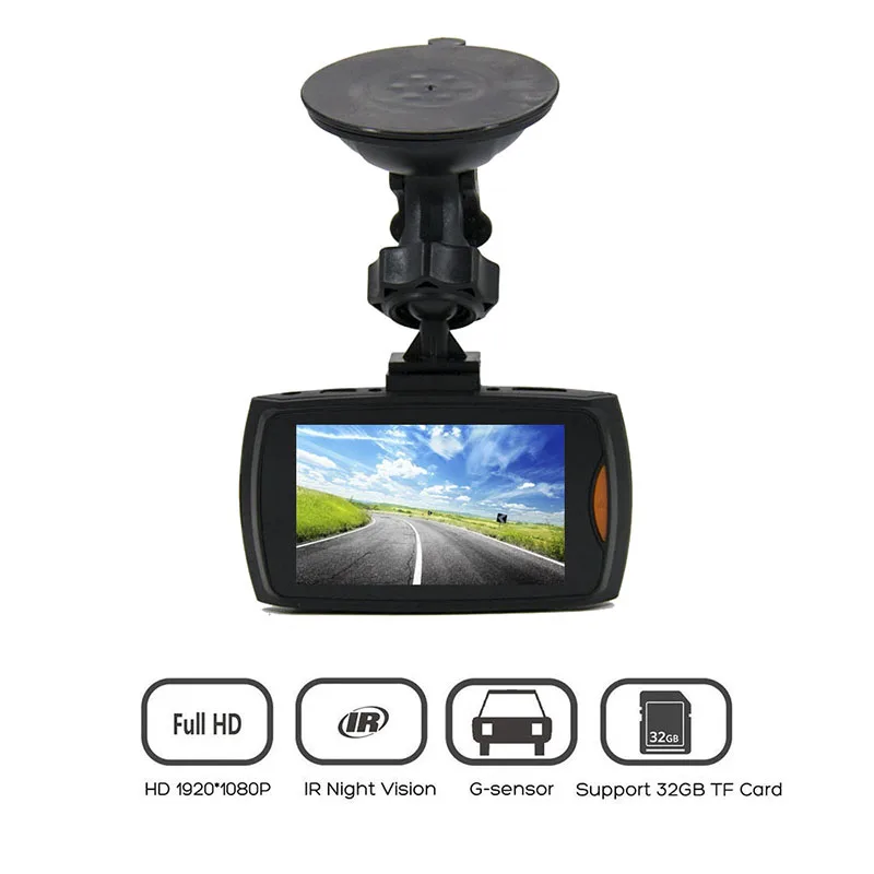 HGDO Car DVR Camera Full HD 1080P Dual Lens 140 Degree Dashcam Video Registrars for Cars 6 LED Night Vision G-Sensor Dash Cam