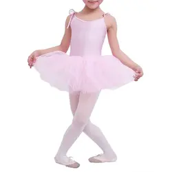 Детская Танцы платье с фатиновой юбкой для девочек балетки Платье на лямках ОДЕЖДА ДЛЯ ФИТНЕССА костюм для выступления костюм одежда