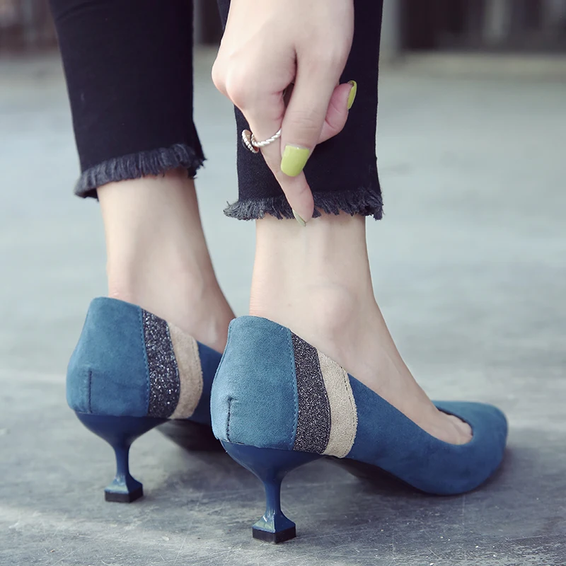 

High heels girl small fresh 2019 spring and autumn new fashion sexy wild stiletto work point toe shoes