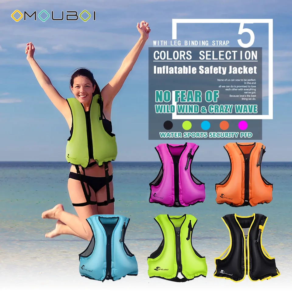 Unisex OMOUBOI Surfing Drifting PFDs Life Saving Rashguard Jacket