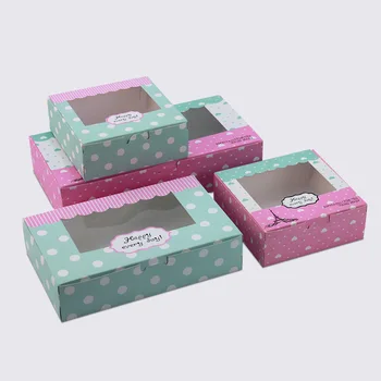 

500pcs/lot 6 style 3 Size Wedding Candy Boxes with transparent pvc Window,Birthday Gift Box .favors window box Factory wholesale