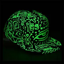 2017 мода женщины мужчины светящиеся кепки хлопка флуоресценции хип-хоп snapback бейсболка светящийся легкие в темный ночь шляпа Gorras