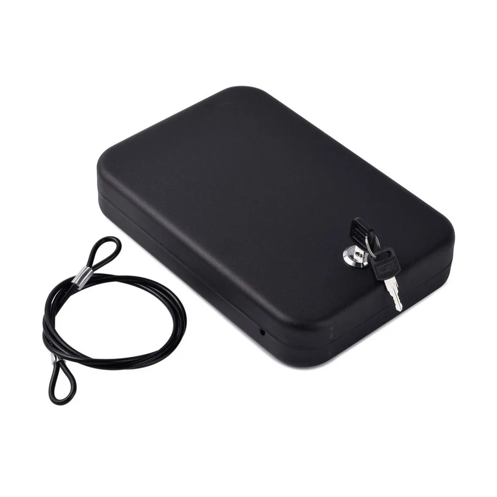 

OS300K Portable Safes Snap Pistol Box Safe Keyed Lock Box Burglary Bullet Large Privacy Box Valuables Storage Cas