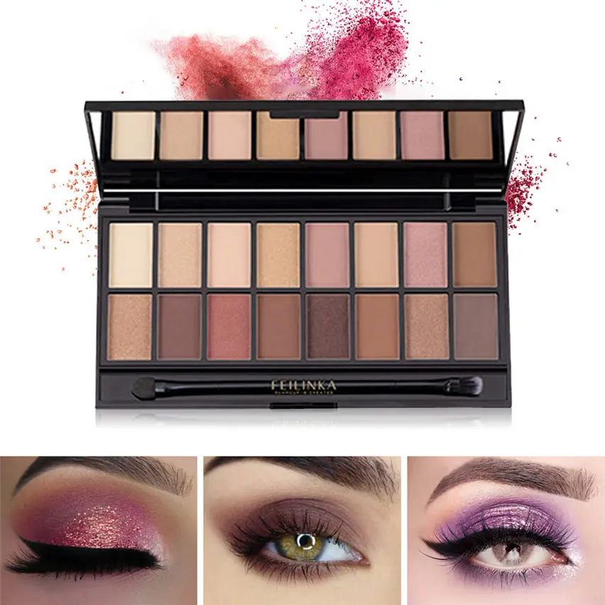 01 15 цветов матовое стекло с перламутровым эффектом тени для век professional makeup multicolor eye shadow tray LD - Цвет: 01