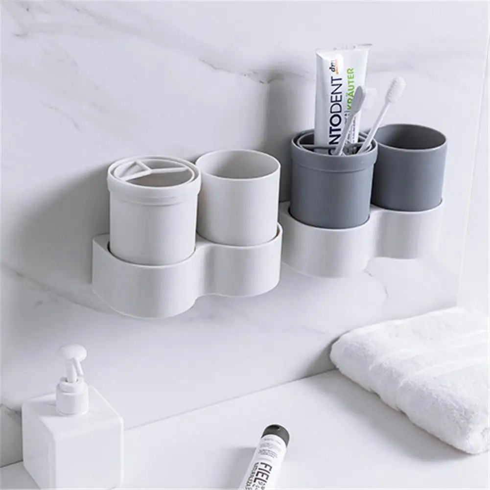 

Bathroom Toothbrush Holder Wall Hanging Wash Cup Toothbrush Cup Holder Travel Toothbrush And Toothpaste Storage Box
