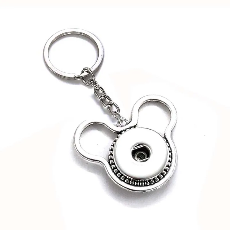 Interchangeable Top Popular 027 Fashion Metal Key Chains Fit 18mm Snap
