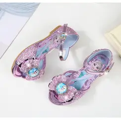 Летние кожаные детская обувь для девочек сандалии для девочек принцессы с бантом обувь для детские сандалии, для девочек вечерние Сандалии
