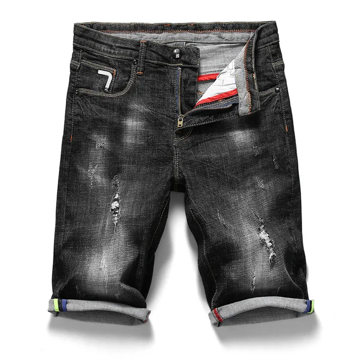 2019 Новое поступление Шорты Мужские джинсы брендовая одежда ретро ностальгия цвет джинсовые Бермуды короткие мужские джинсы Размер 28-38331