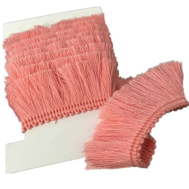 2 yards Pink Cotton Fringe Tassel Trim Thin Lace Sewing Decoration