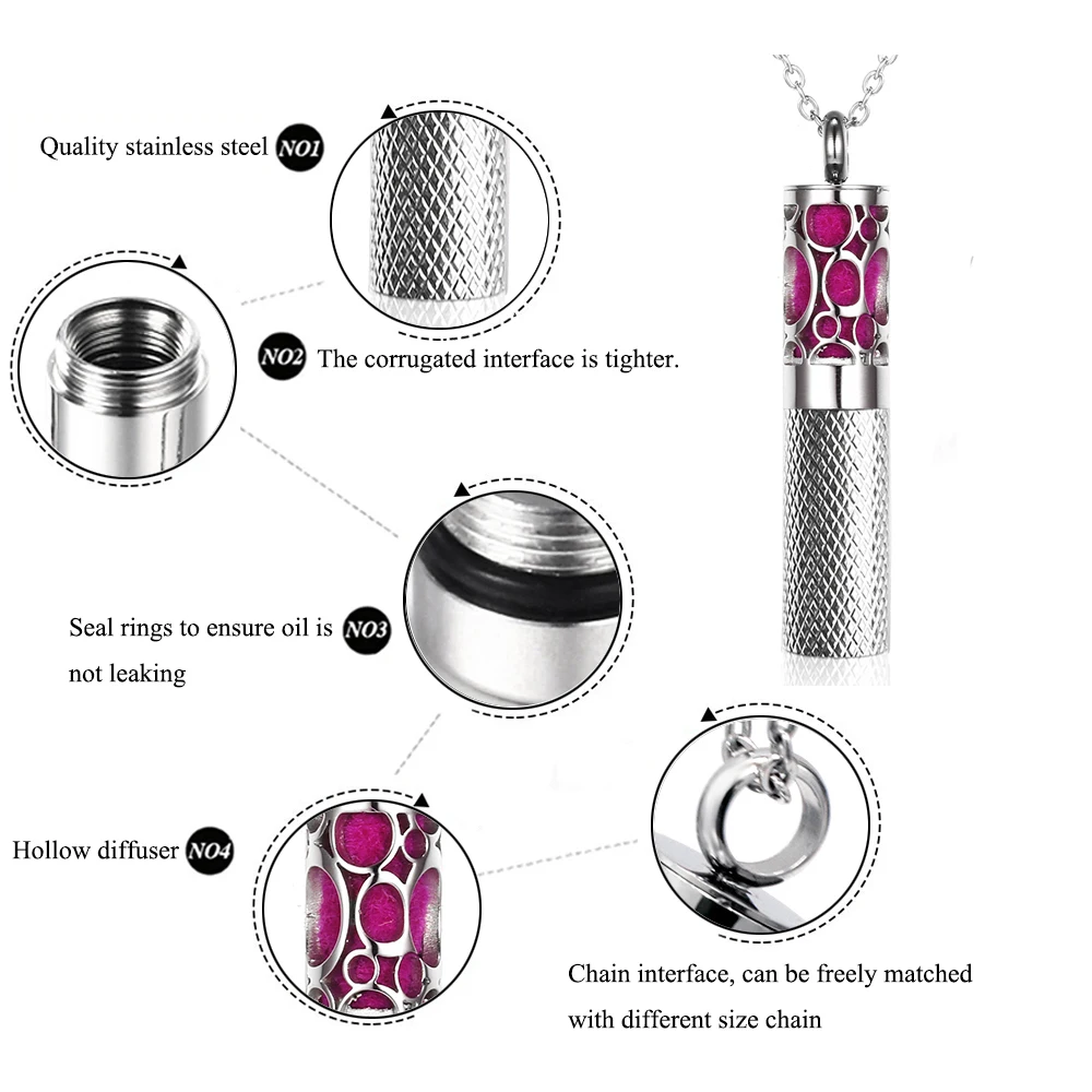 1-A-PEOS24-5 1 - rose stainless steel diffuser essential oil storage