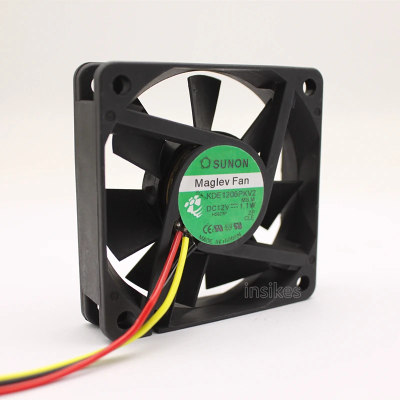 KDE1206PKV2 Ультра тихий вентилятор охлаждения DC 12V 1 W 3300RPM 6020 6 см 60*60*20 мм 3