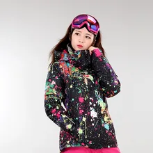 Женская черная Лыжная куртка, женская белая лыжная куртка для сноубординга, водонепроницаемая верхняя одежда, зимняя спортивная куртка для верховой езды