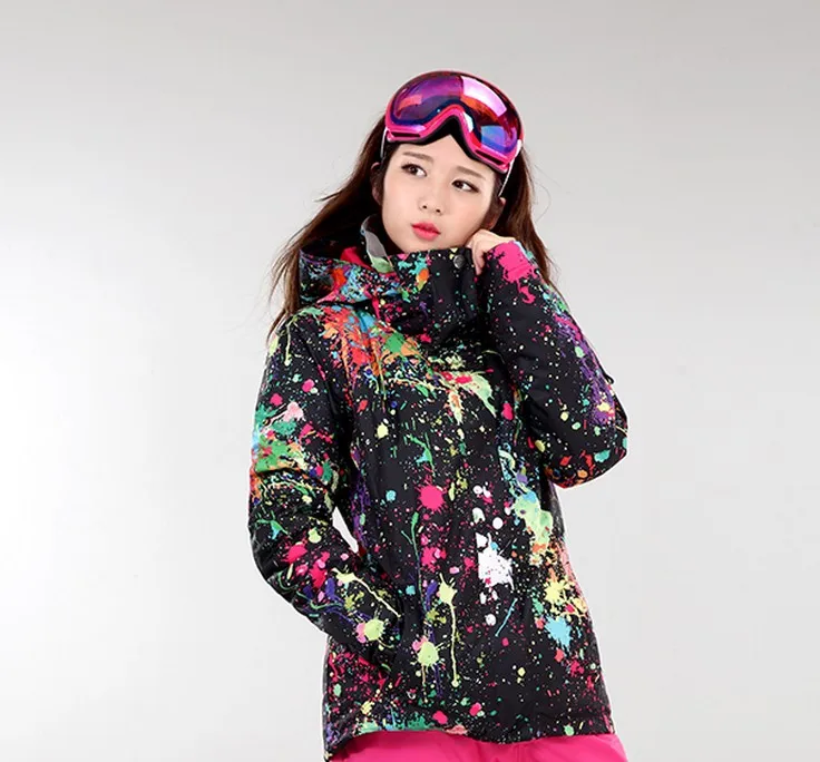 2017 نساء أسود أبيض الجليد التزلج التزلج سترة الإناث سترة قميص الشتاء للماء الرياضية ركوب سترة 2017 نساء أسود أبيض الجليد التزلج التزلج سترة الإناث سترة قميص الشتاء للماء الرياضية ركوب سترة