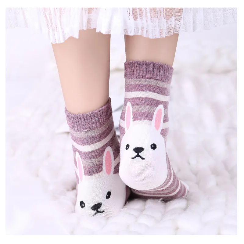 MYORED 5 pairs/lot female socks cotton funny short socks cute girls socks cartoon animal women cute socks Calcetines NO BOX