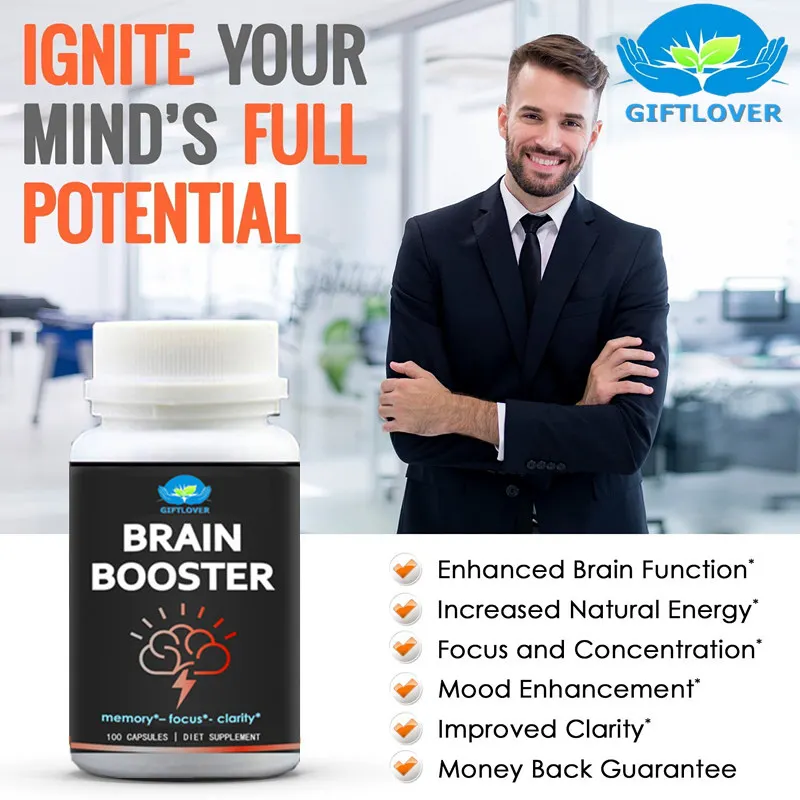 

600pcs,Brain Booster for Premium Brain Function,Support Memory,Focus & Clarity,Formula for Optimal Performance,Ginkgo Biloba,DMA