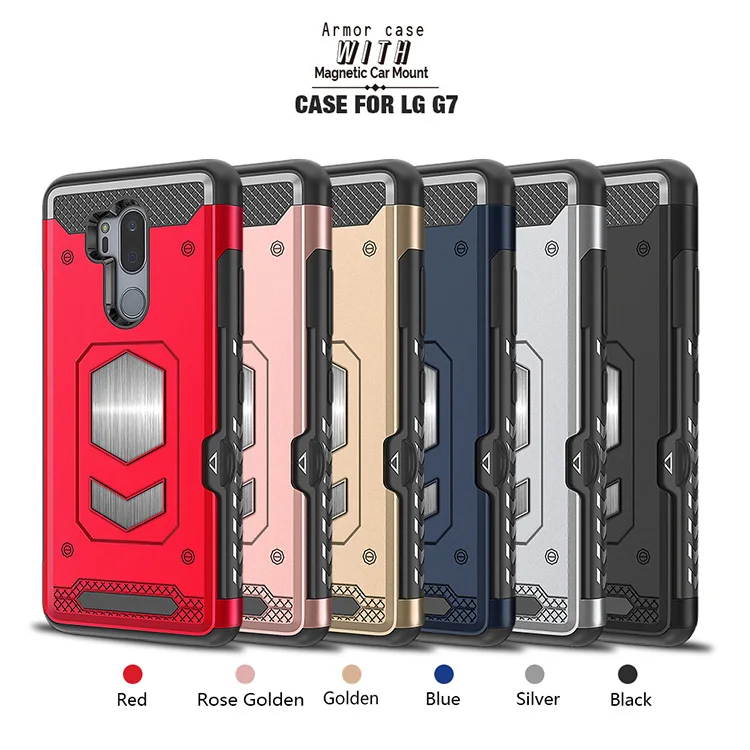 

For LG G7 G6 Case Shockproof Armor Cover For LG Q6 Q8 Heavy Duty Rugged Phone Cases For LG V30 V35 Plus Silicone Magnetic Case