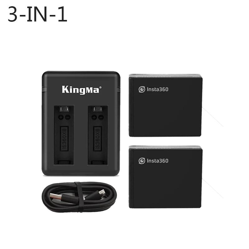 

Original Battery For Insta360 One X with New Fast charging Micro / Type-C Port Dual Charger Camera Accessories Kits 3 in 1