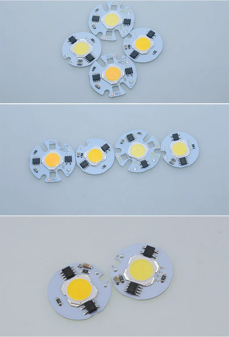 20PCS driver IC LED COB Y27 3W 5W 7W 10W 12W AC:220V chip white warm Red blue green Smart IC bulbs 27mm 11mm Y27 for Downlight