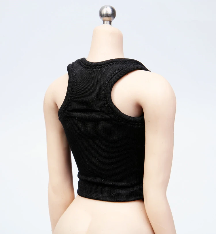 

1/6 Scale Sexy Short Elastic Sports Vest Candy Colors for Big Chest Ph Female Body 7 Color for Large Bust Body Girl Vest