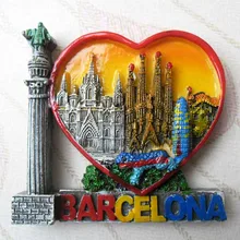 Барселона известный сценический сувенир магнитик на холодильник