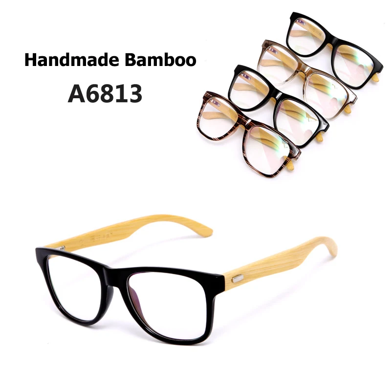

JackJad 2017 New Fashion Wooden Wood Handmade Bamboo Leg Plain Glasses Brand Design Eyewear Frame Glasses Frame Oculos De Grau